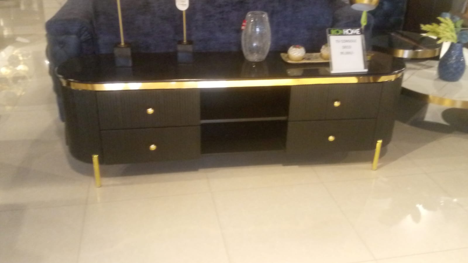 Modern Electroplated with Marble Top 6-001