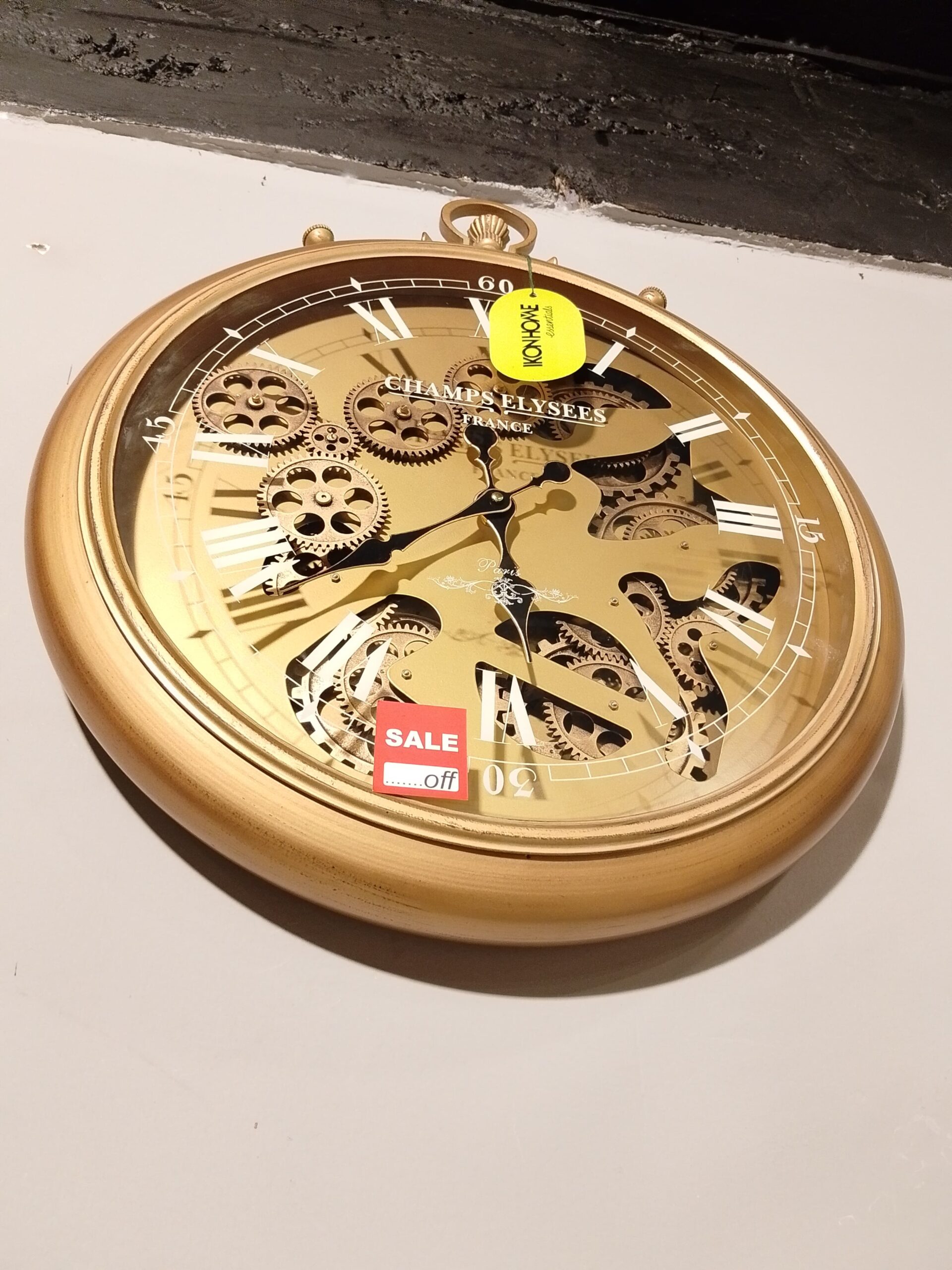 Wall Clock with Moving Gears 6