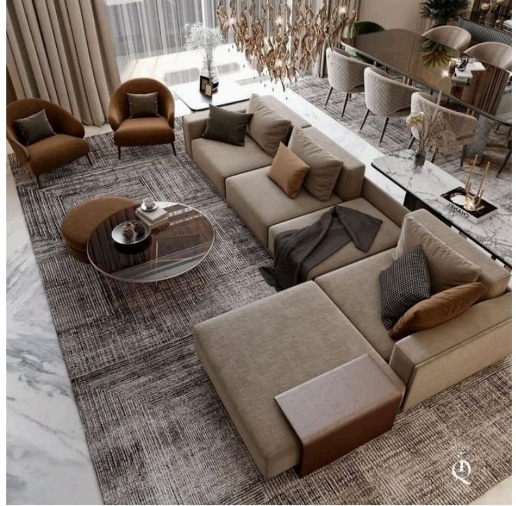 L-Shape Sofa 7 Seater 1-002-3